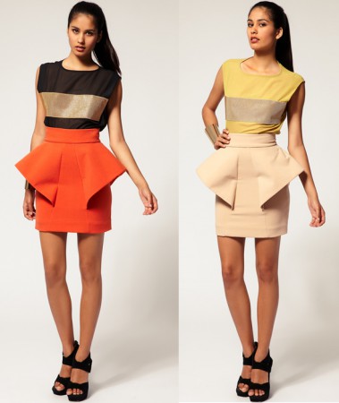 Mulheres com o quadril estreito podem usar e abusar do peplum, seja qual for o tamanho, cor ou estampa, aliás, quando mais chamativa for a estampa, mais volume para a região inferior do corpo.